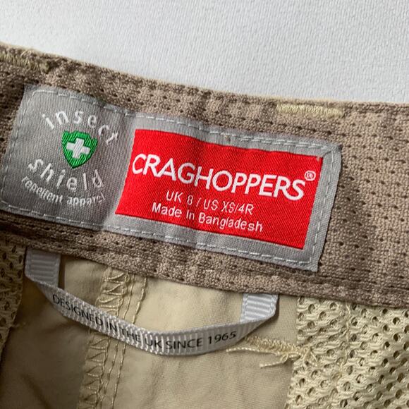 Craghoppers Pants Womens US 4R / XS Brown Stretch Zip Pockets Outdoors Hike - Picture 5 of 10